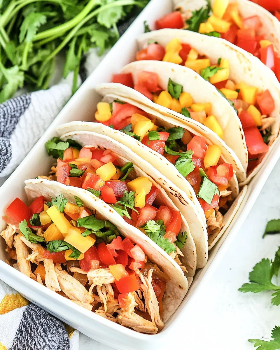 Crock Pot Chicken Tacos