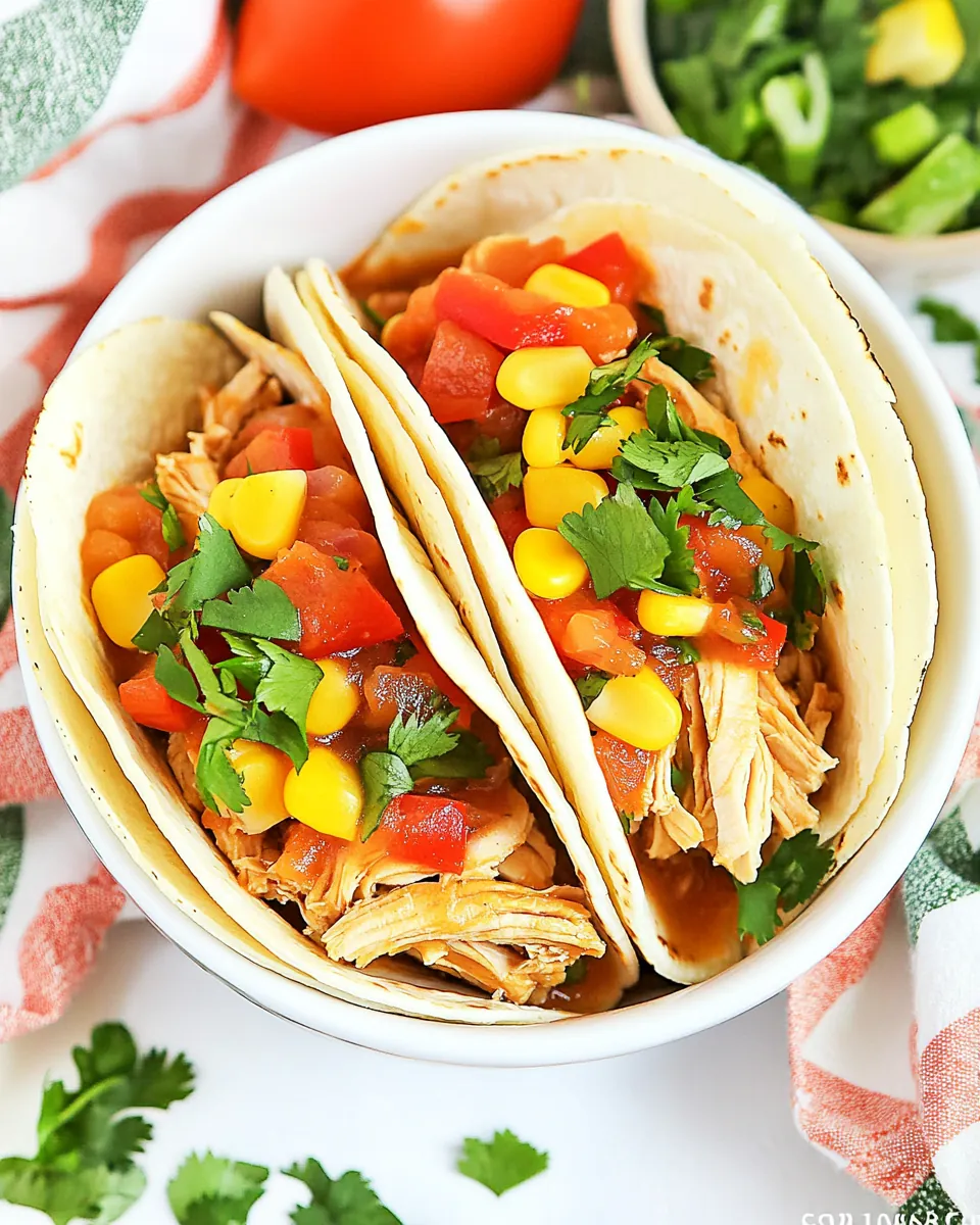 Crock Pot Chicken Tacos