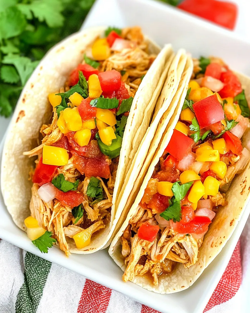 Crock Pot Chicken Tacos