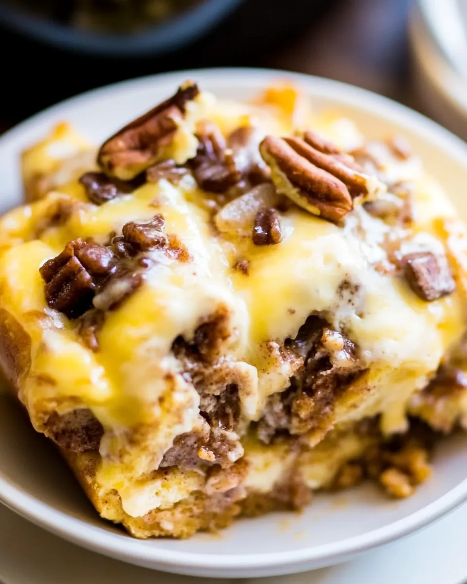 Crock Pot Cinnamon Roll Casserole