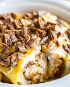Crock Pot Cinnamon Roll Casserole