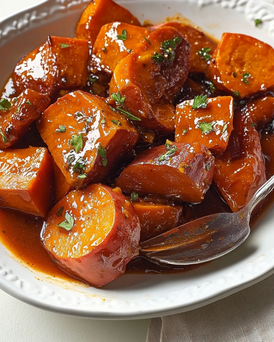 Crockpot Candied Sweet Potatoes