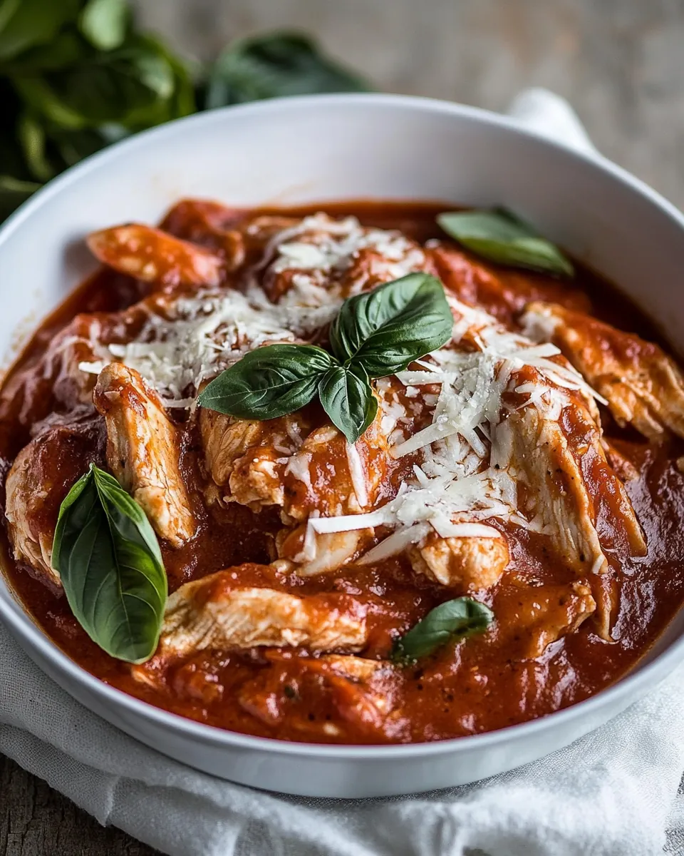 Crockpot Chicken Marinara