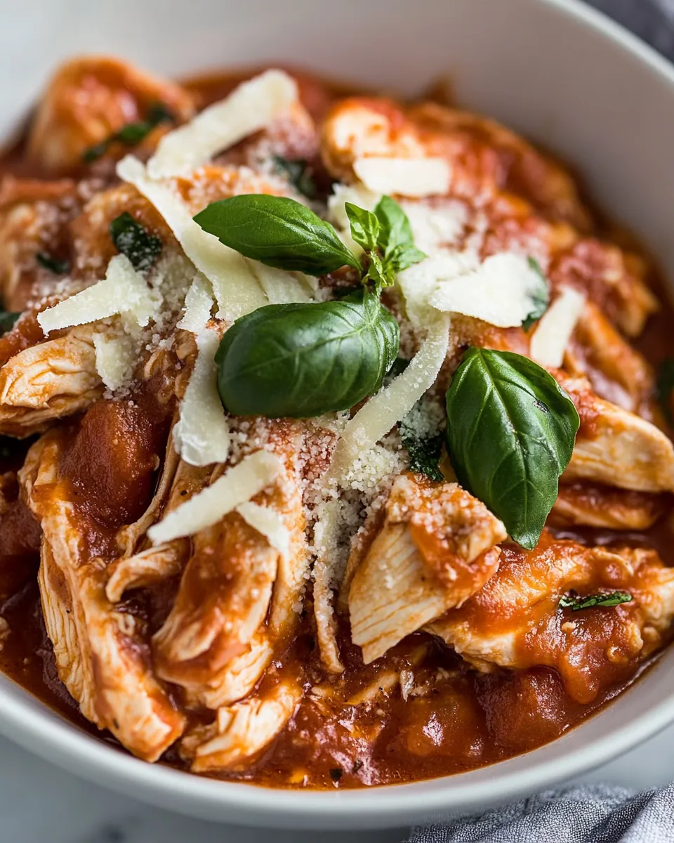 Crockpot Chicken Marinara