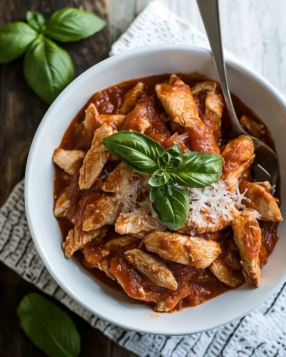 Crockpot Chicken Marinara