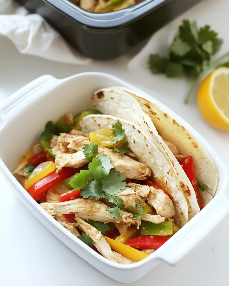 Crockpot Citrus Chicken Fajitas
