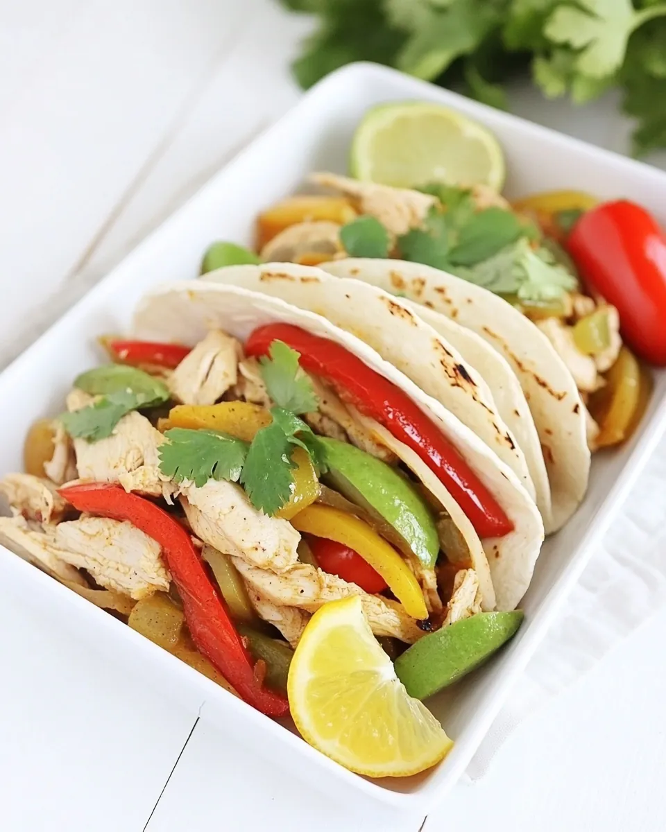 Crockpot Citrus Chicken Fajitas