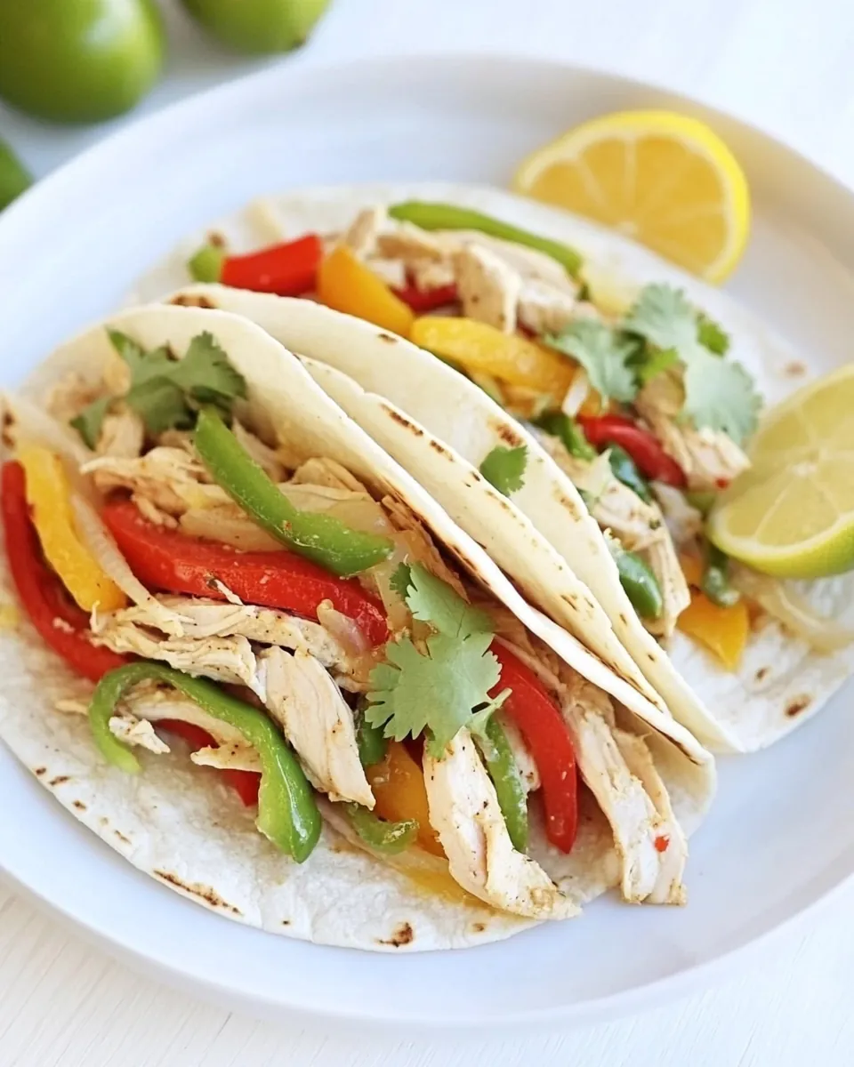 Crockpot Citrus Chicken Fajitas