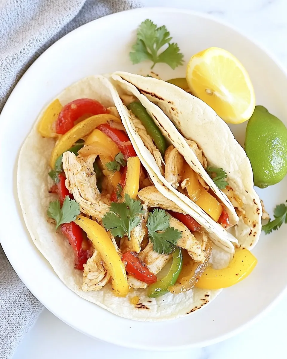 Crockpot Citrus Chicken Fajitas