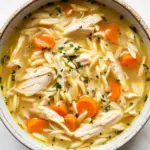 Crockpot Lemon Chicken Orzo Soup