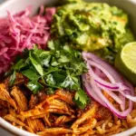 Crockpot Salsa Verde Chicken Tortilla Bowl