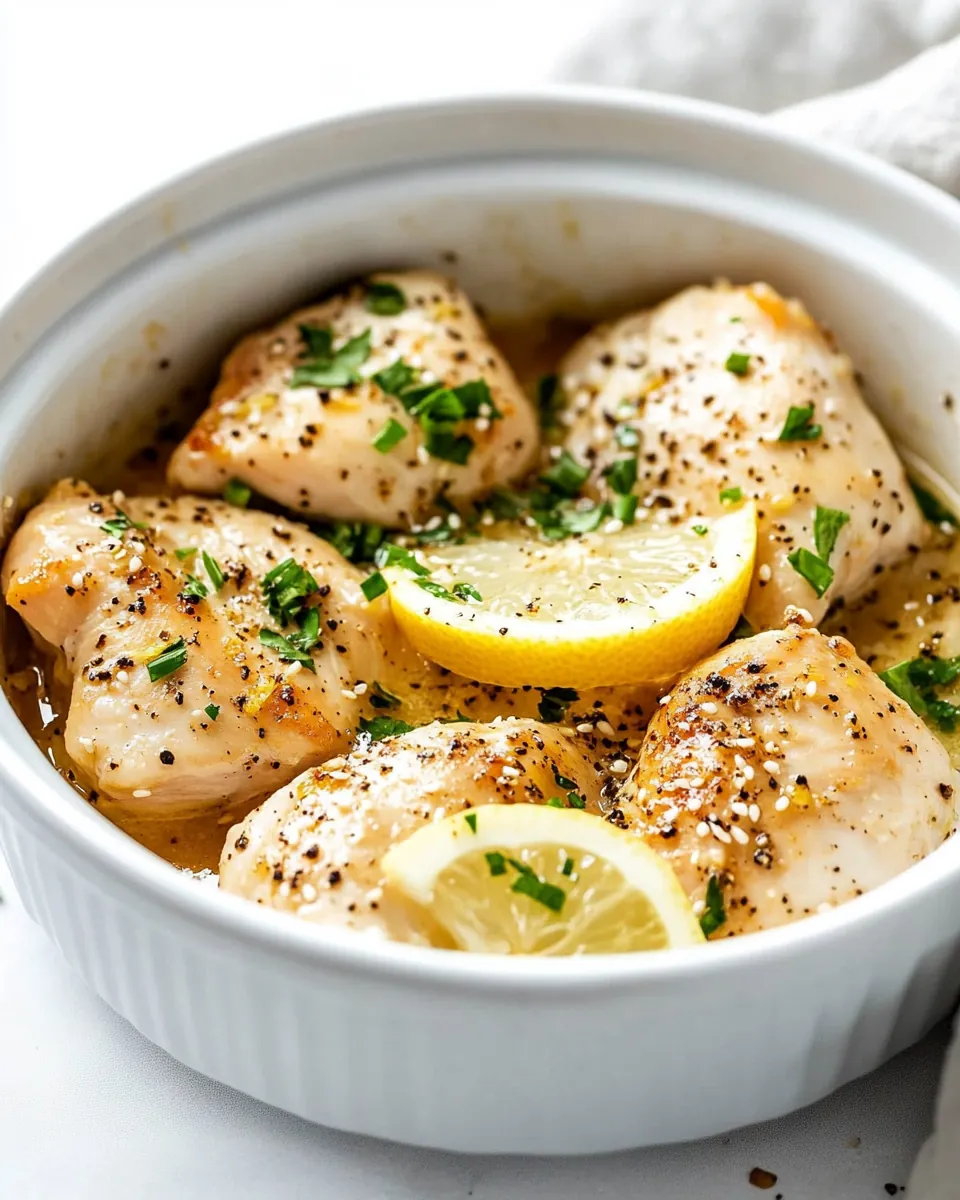 Crockpot Skinny Lemon Chicken