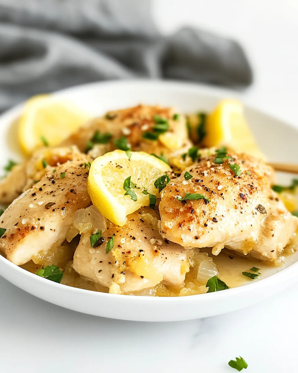 Crockpot Skinny Lemon Chicken
