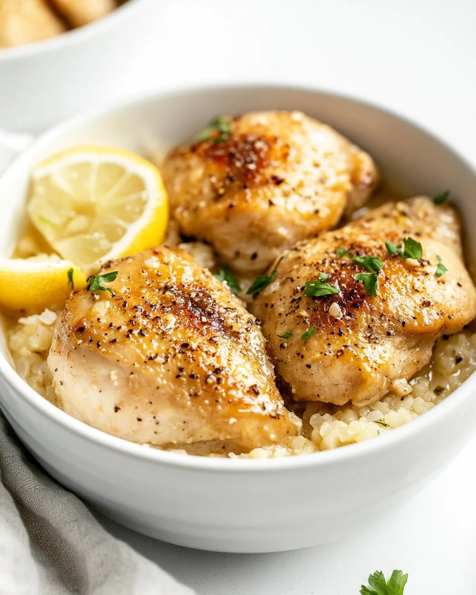 Crockpot Skinny Lemon Chicken