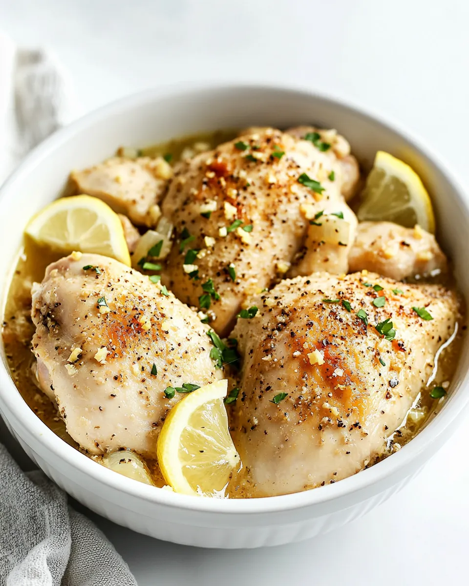 Crockpot Skinny Lemon Chicken