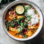 Crockpot Thai Broccoli Rabe Chicken Curry