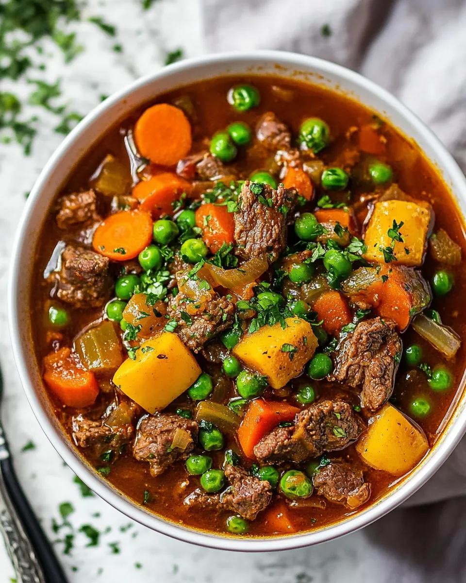 Crockpot Vegetable Beef Soup