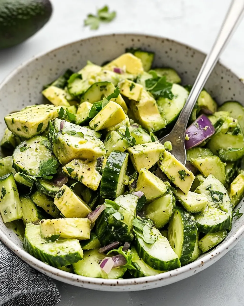 Cucumber Avocado Salad