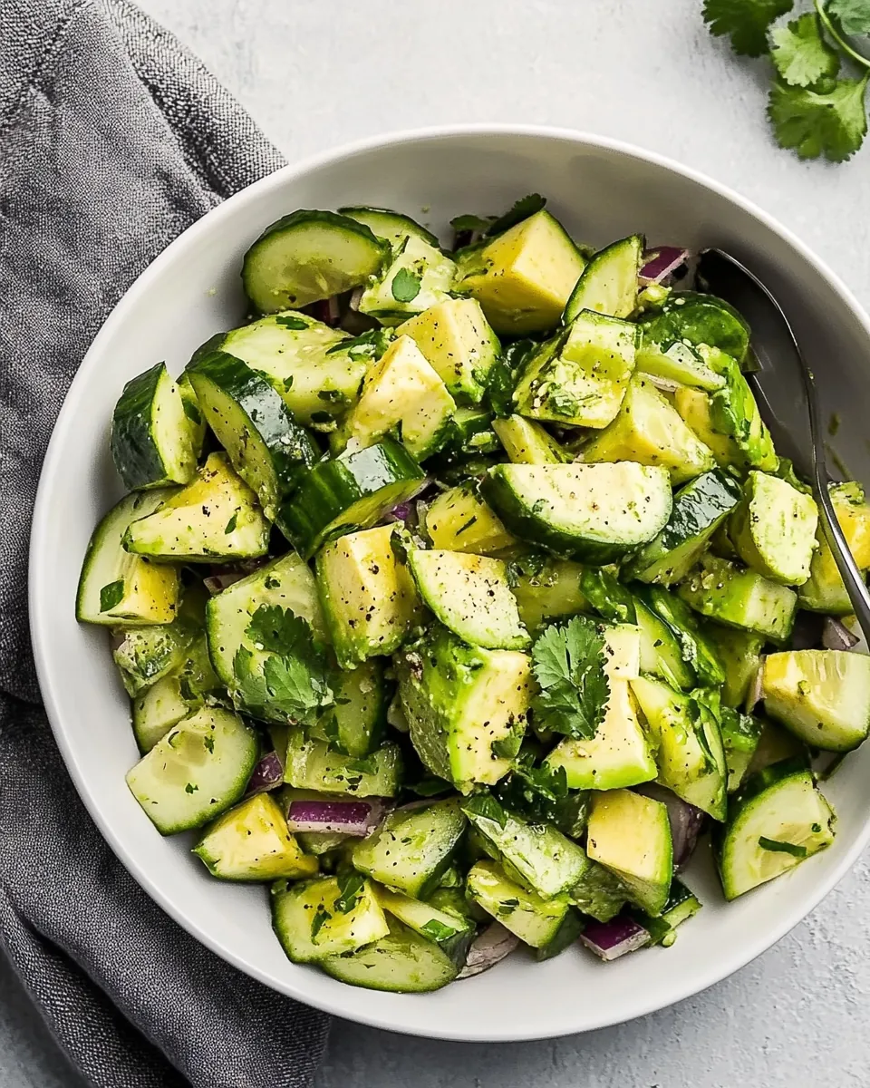 Cucumber Avocado Salad
