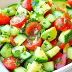 Cucumber Tomato Avocado Salad