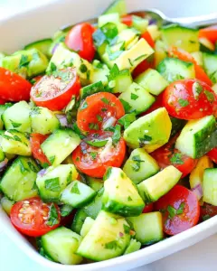 Cucumber Tomato Avocado Salad