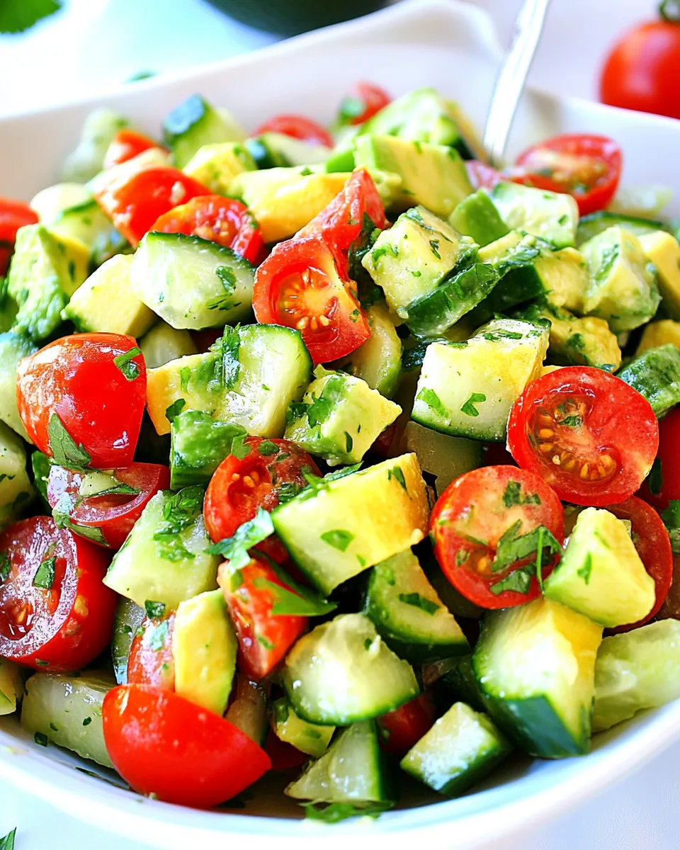 Cucumber Tomato Avocado Salad