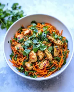 Cumin Healthy Chicken Stir Fry with Carrot Noodles