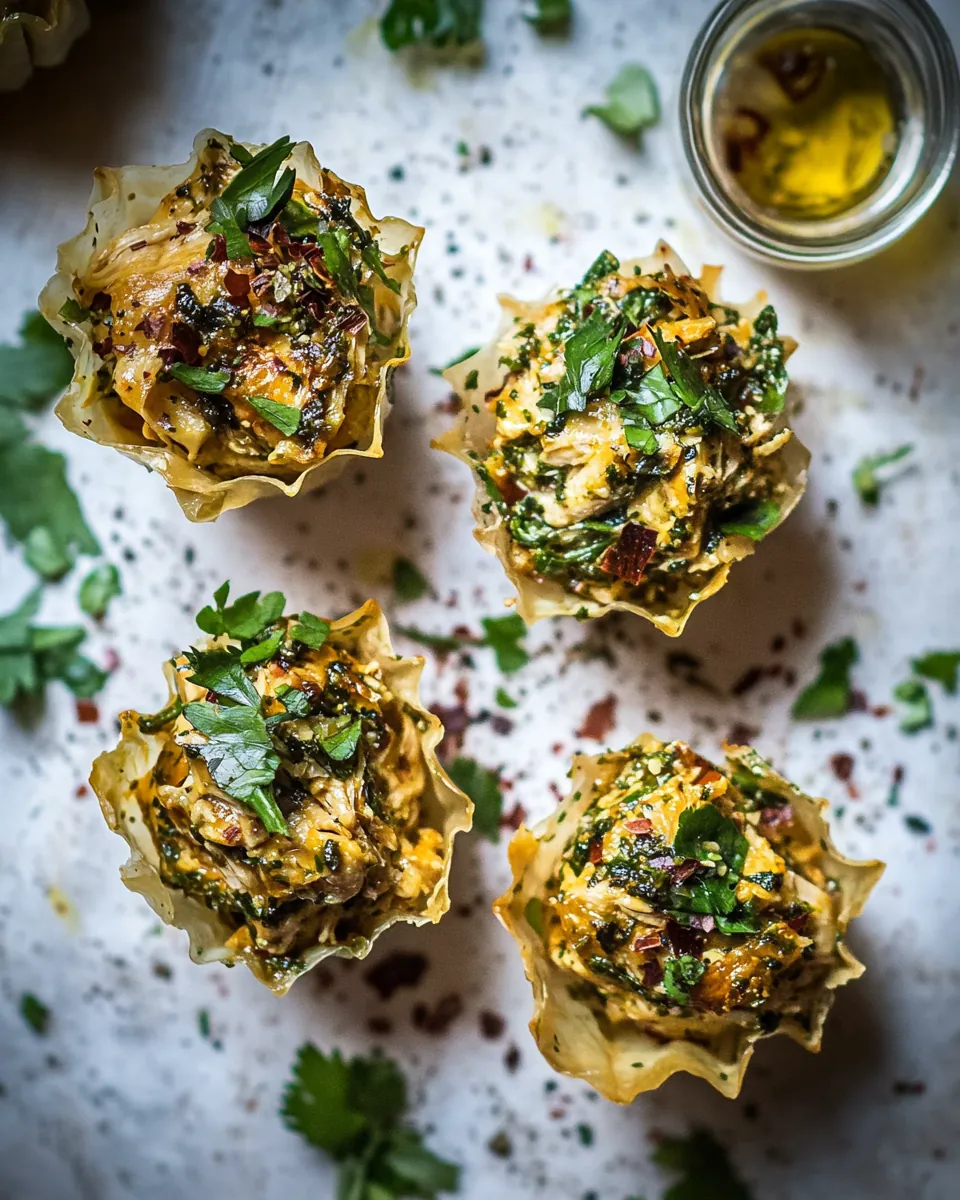 Curried Chicken Salad Phyllo Cups