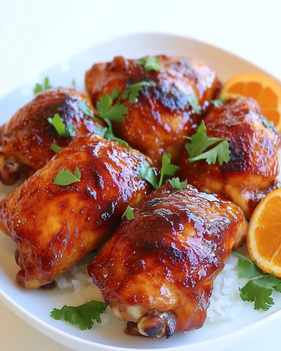 Date Glazed Orange Chicken