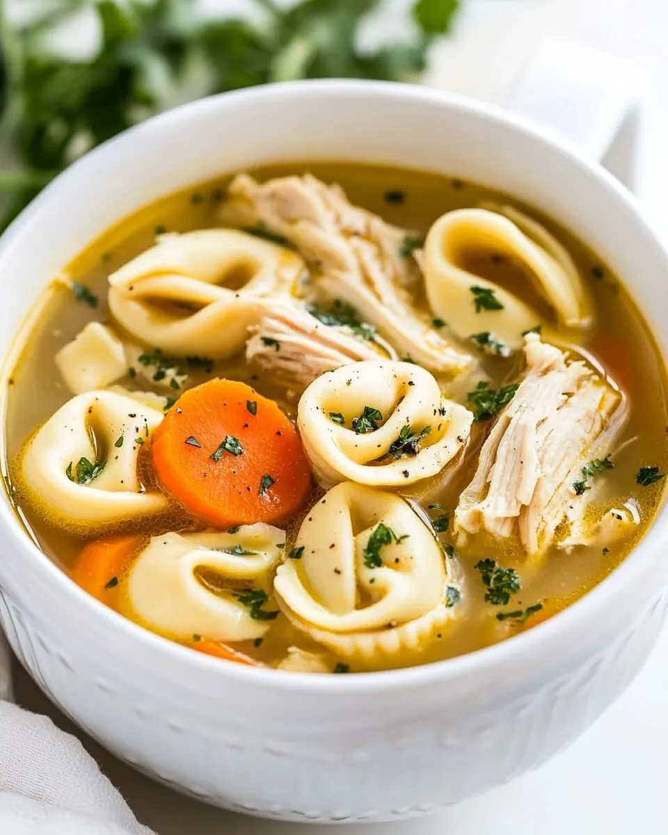 Easy 30 Minute Homemade Chicken Tortellini Soup
