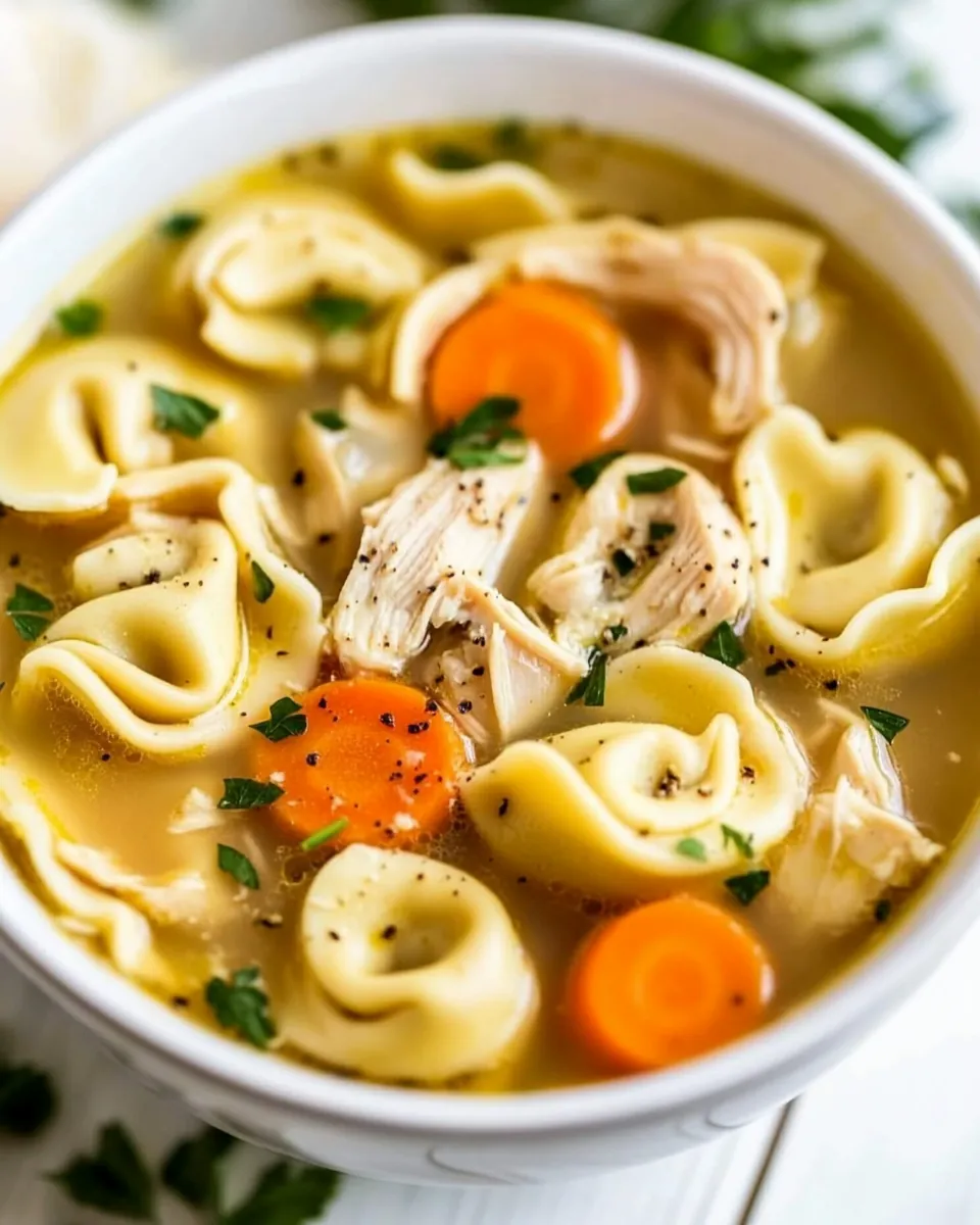 Easy 30 Minute Homemade Chicken Tortellini Soup