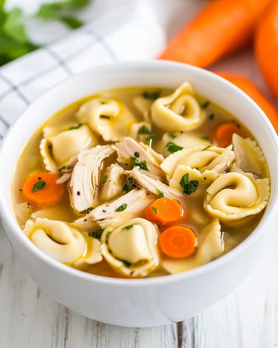 Easy 30 Minute Homemade Chicken Tortellini Soup