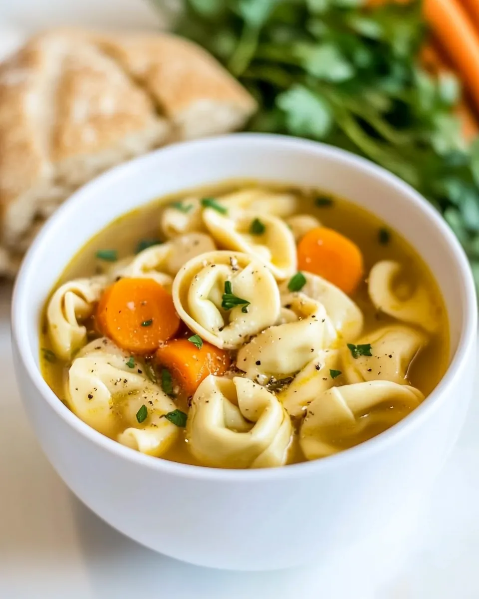 Easy 30 Minute Homemade Chicken Tortellini Soup