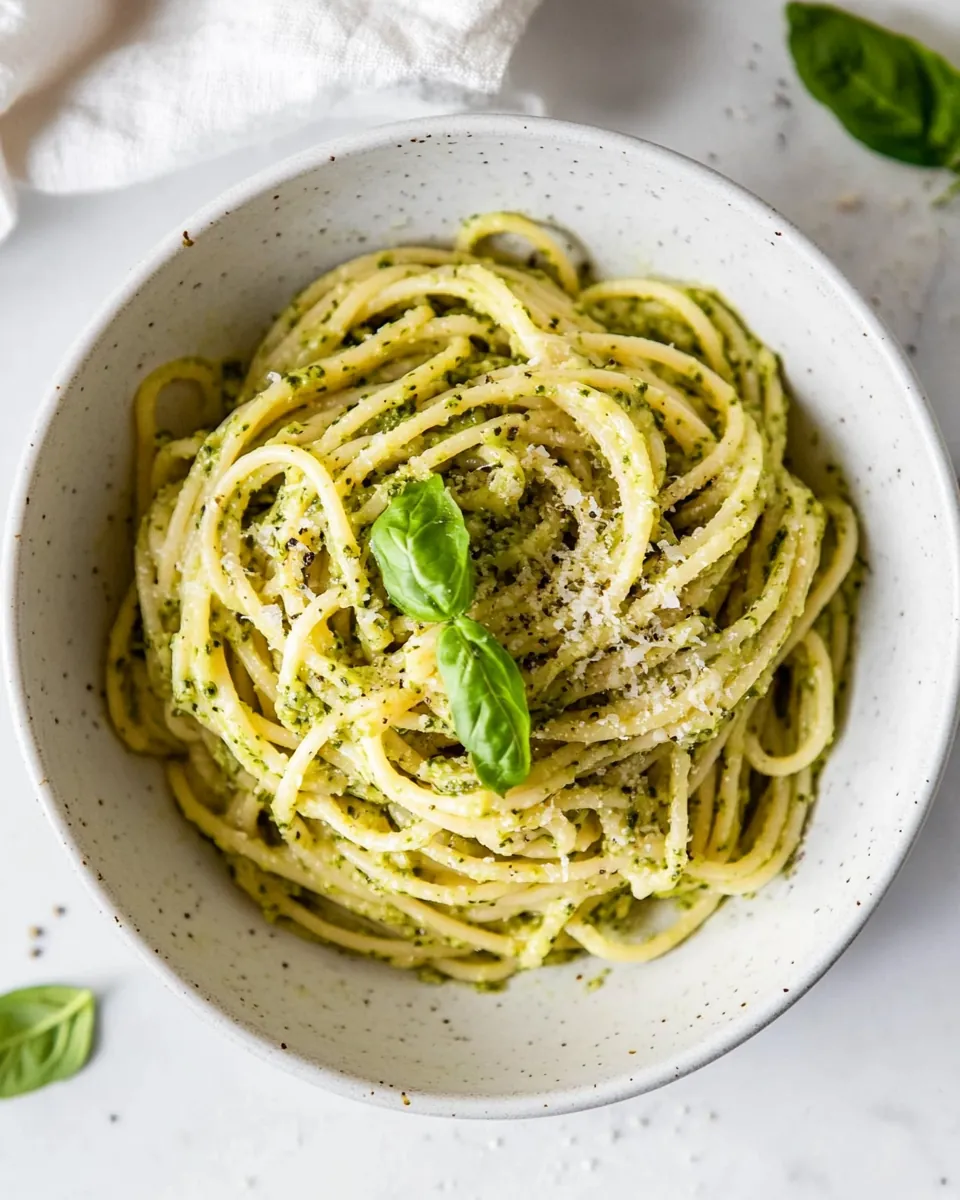 Easy Avocado Pesto Pasta
