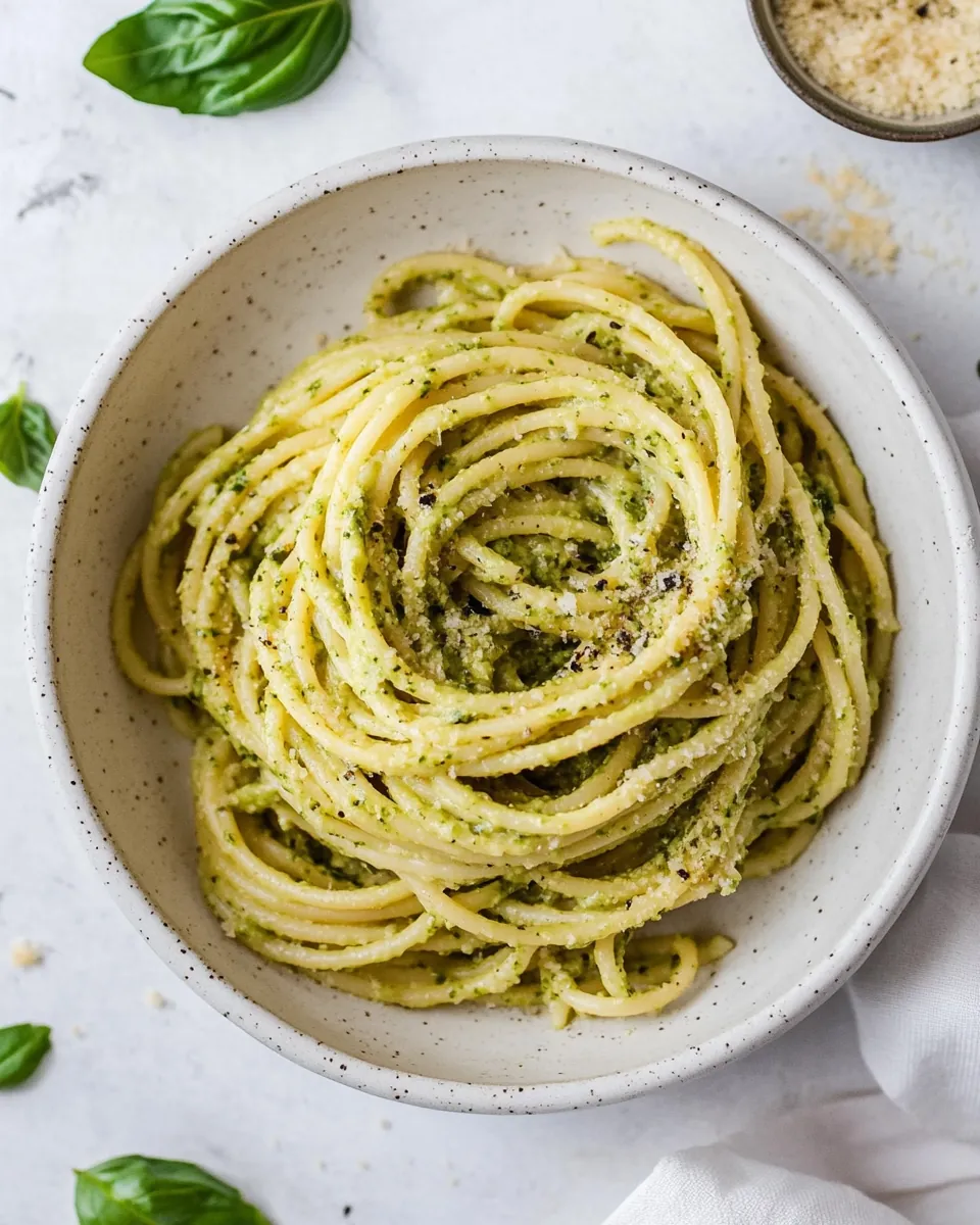 Easy Avocado Pesto Pasta