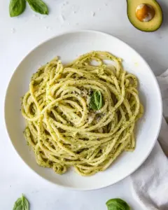 Easy Avocado Pesto Pasta