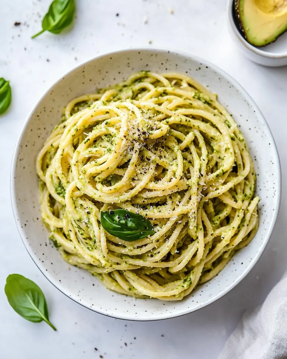 Easy Avocado Pesto Pasta