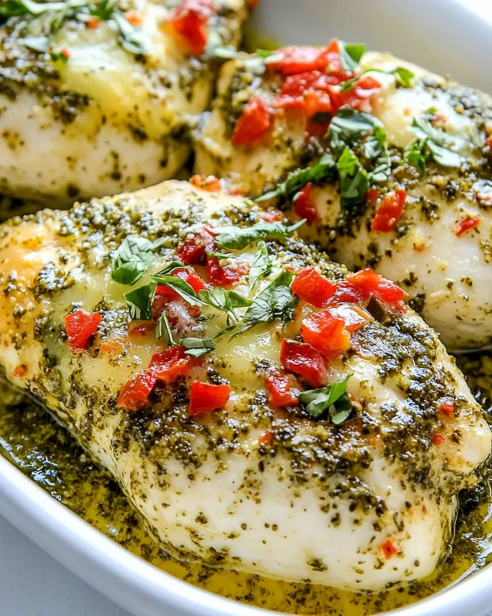 Easy Baked Pesto Chicken