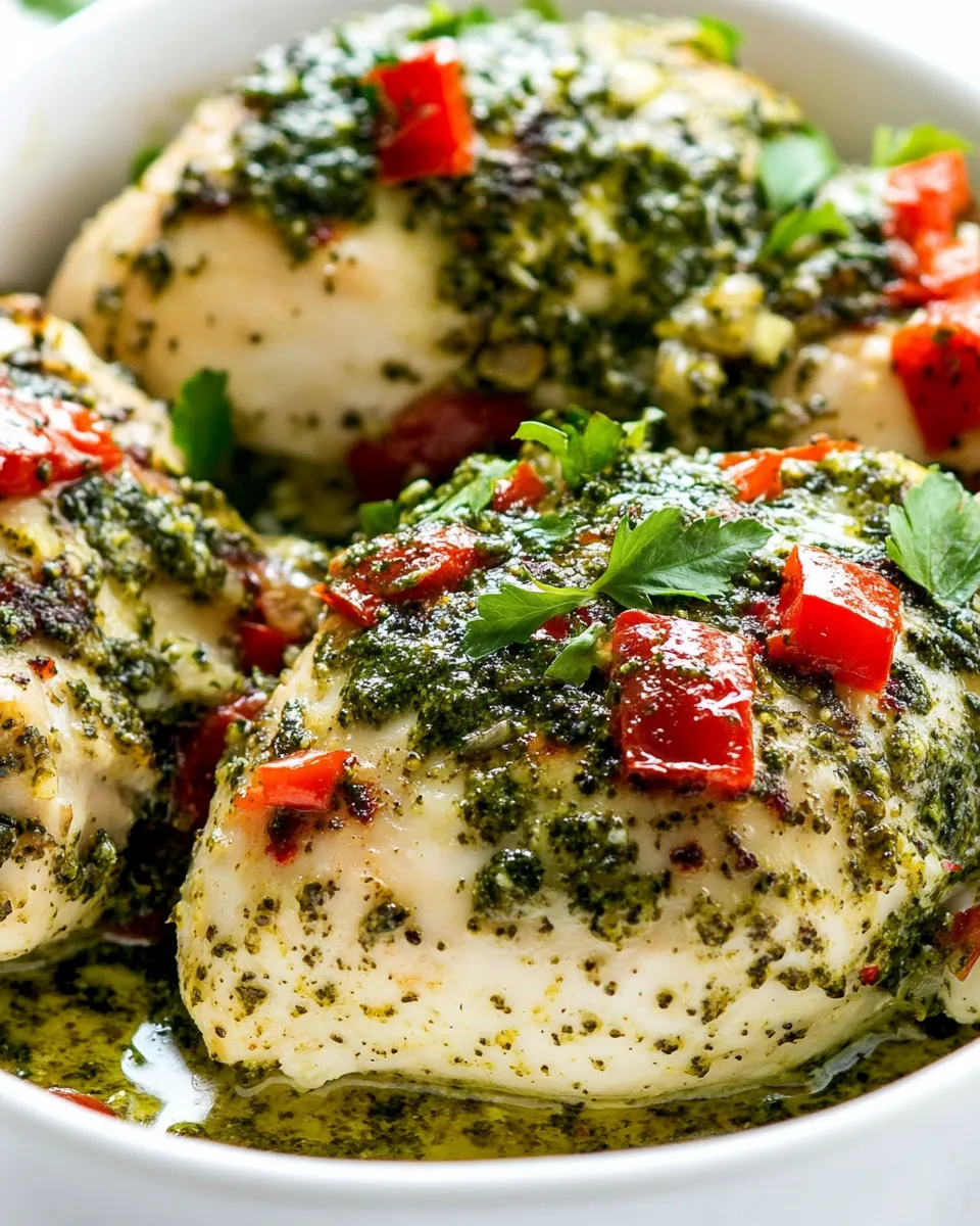 Easy Baked Pesto Chicken