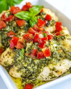 Easy Baked Pesto Chicken