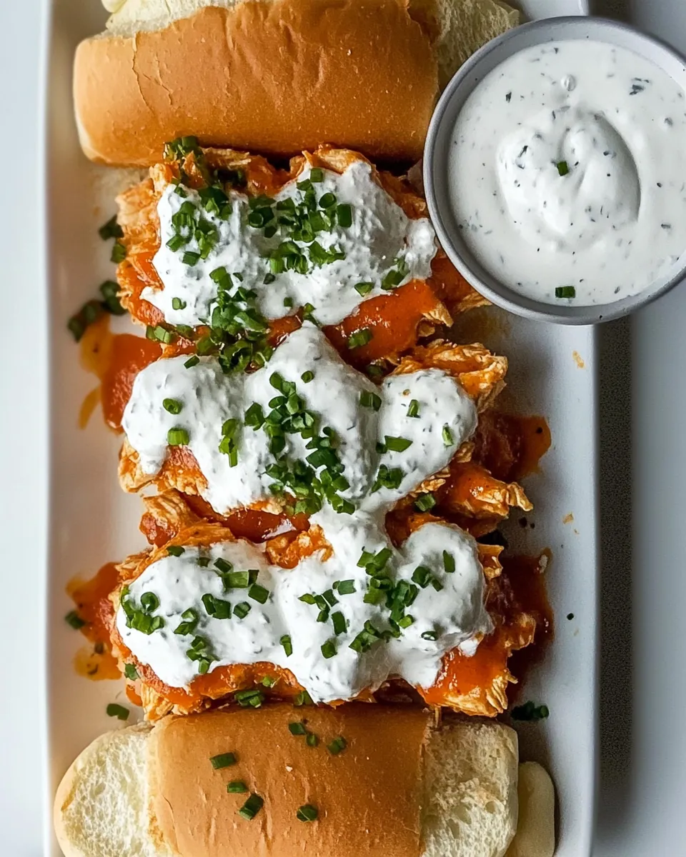 Easy Buffalo Chicken Sliders