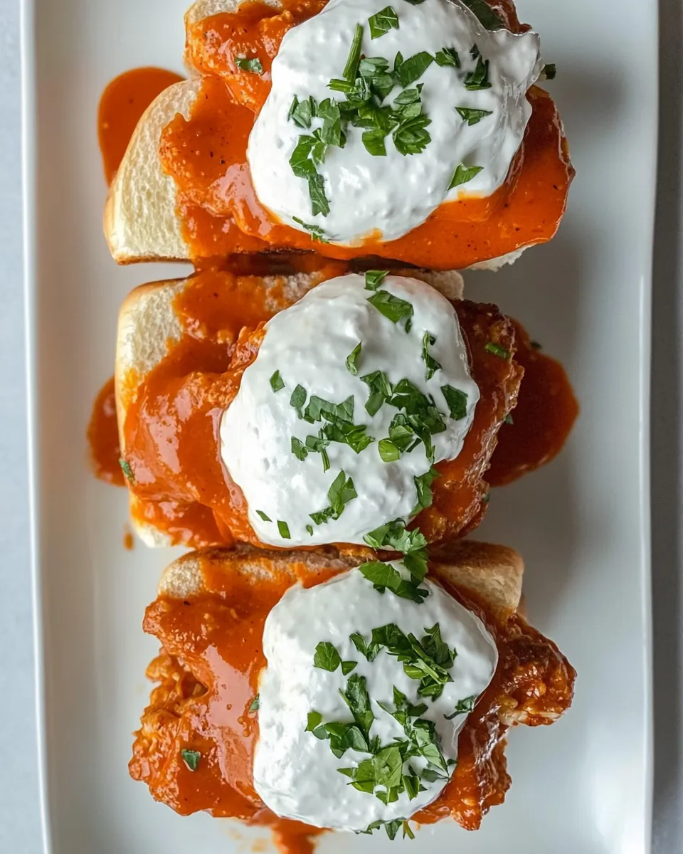 Easy Buffalo Chicken Sliders
