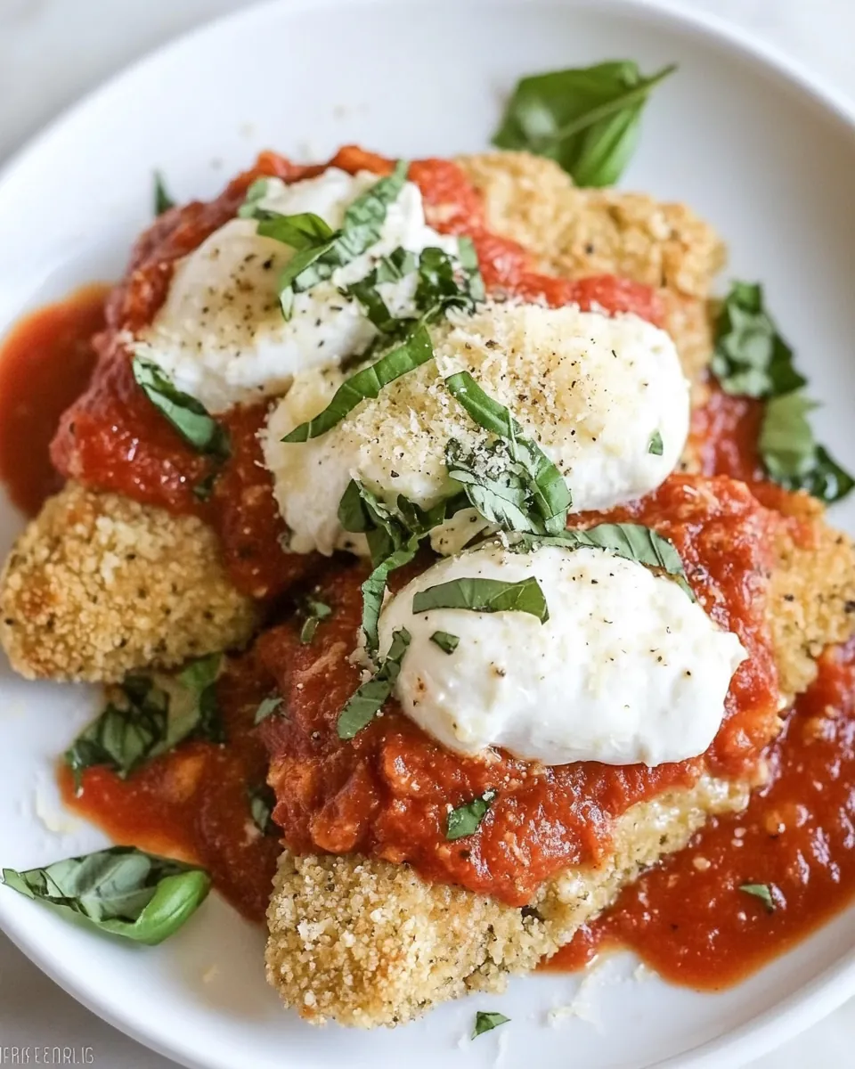 Easy Burrata Chicken Parmesan