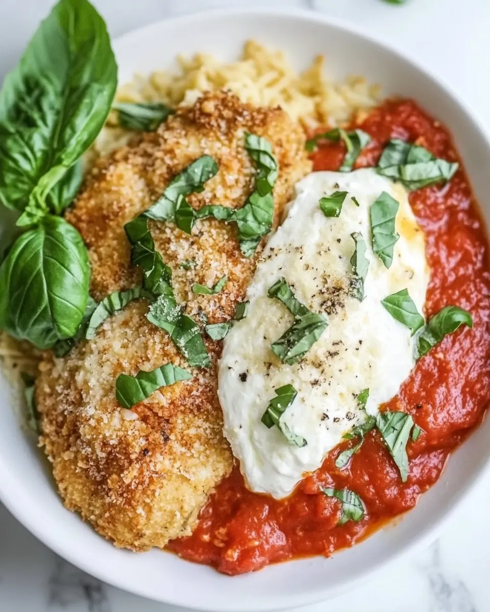 Easy Burrata Chicken Parmesan
