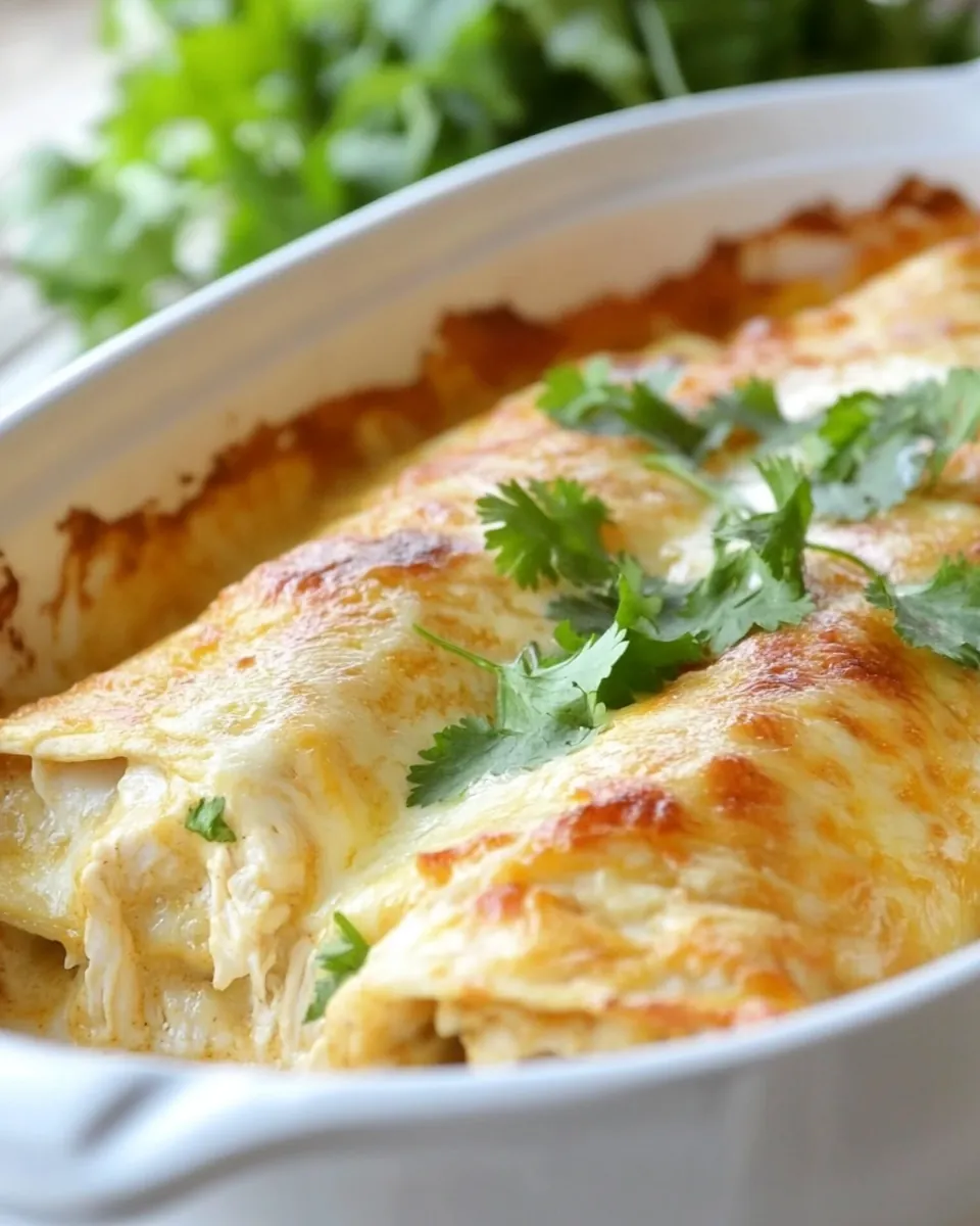 Easy Cheesy White Chicken Enchiladas