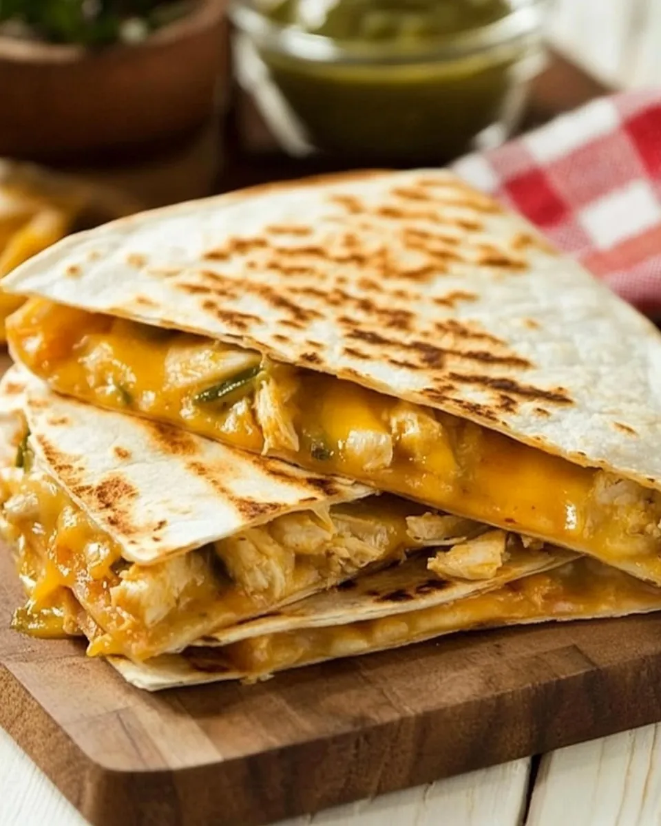 Easy Chicken Cheese Quesadillas
