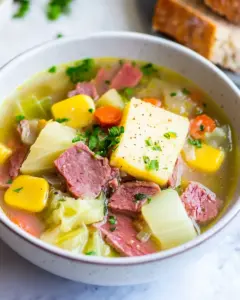Easy Corned Beef and Cabbage Soup