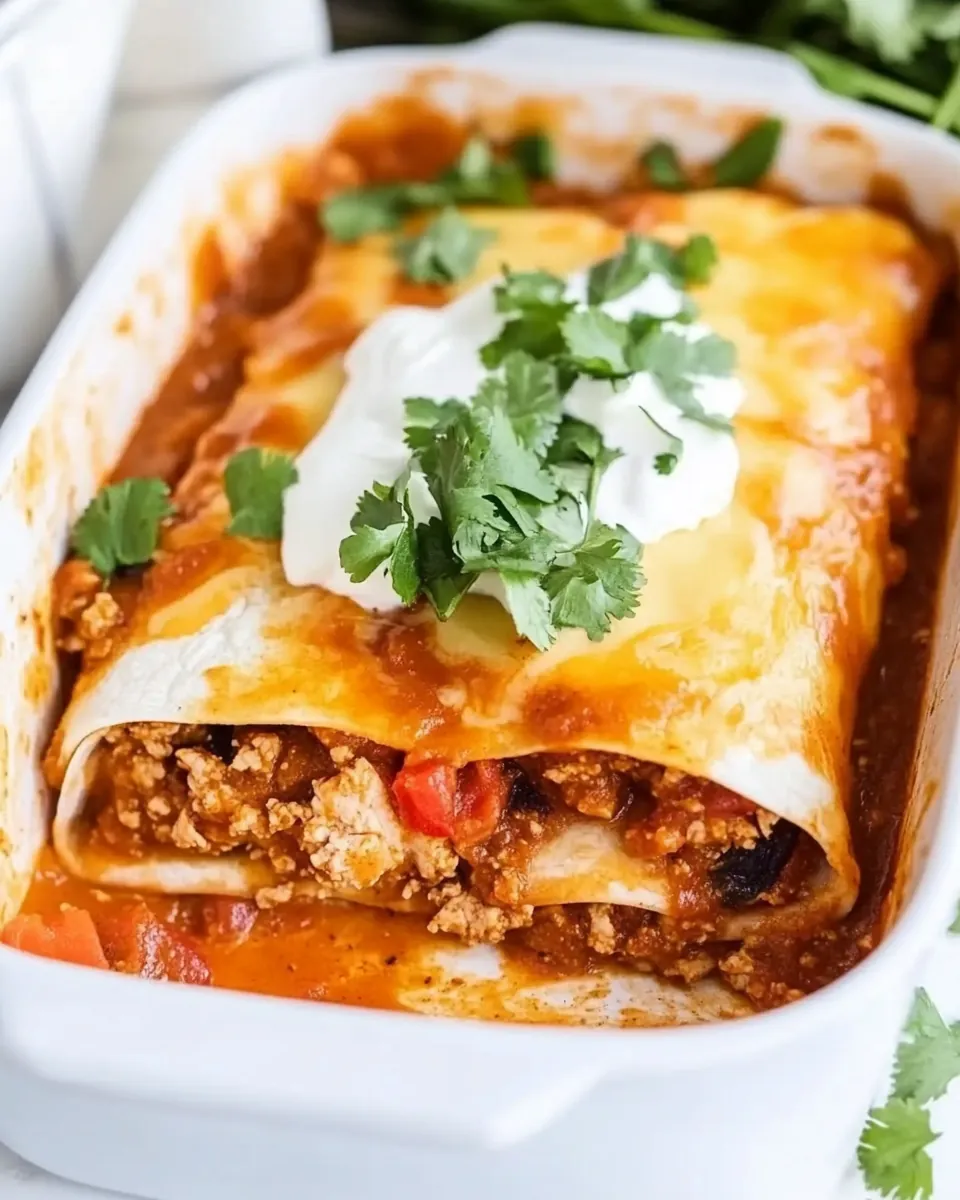 Easy Ground Turkey Enchiladas