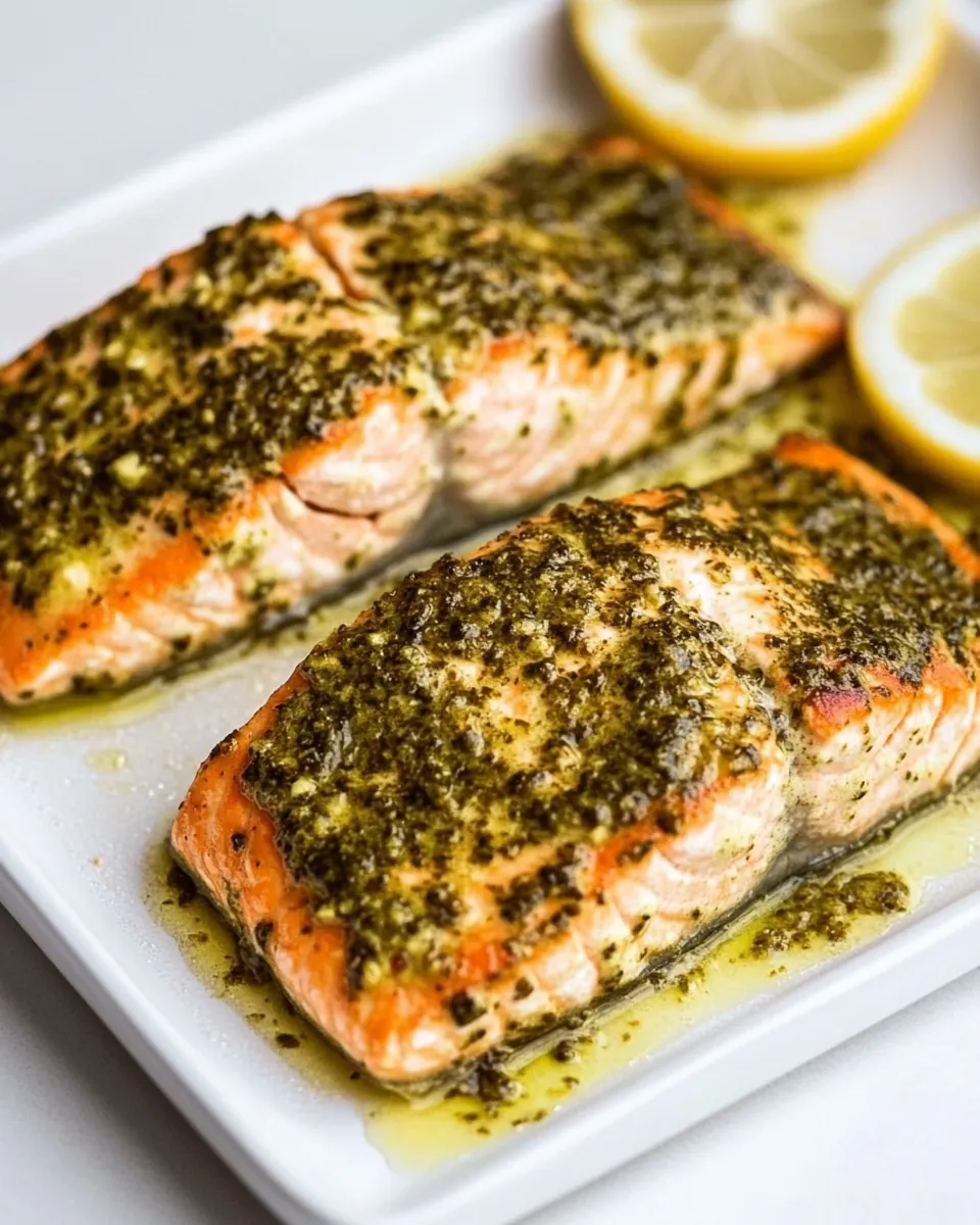 Easy Pesto Salmon