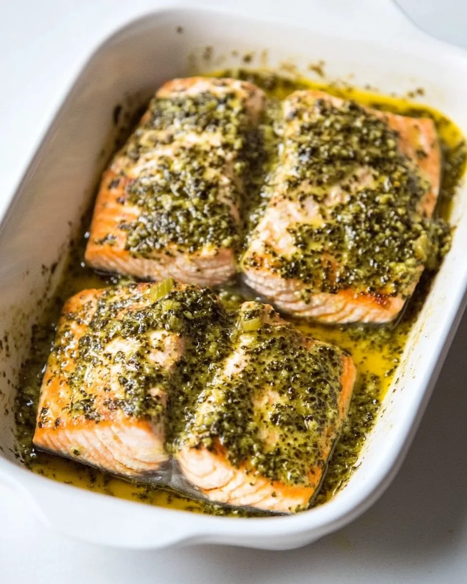 Easy Pesto Salmon